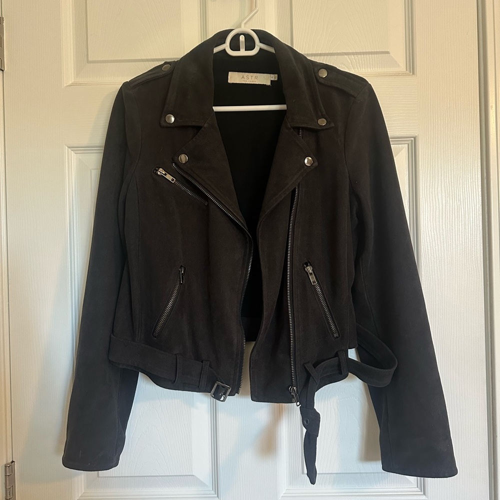 ASTR the label black moto jacket